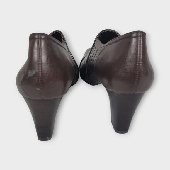 Franco Sarto Tanya Ankle Bootie heel 6.5 Faux Leather Pointed Toe Preppy Classic - Picture 7 of 8